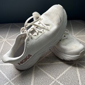 Hoka White Athletic Sneakers